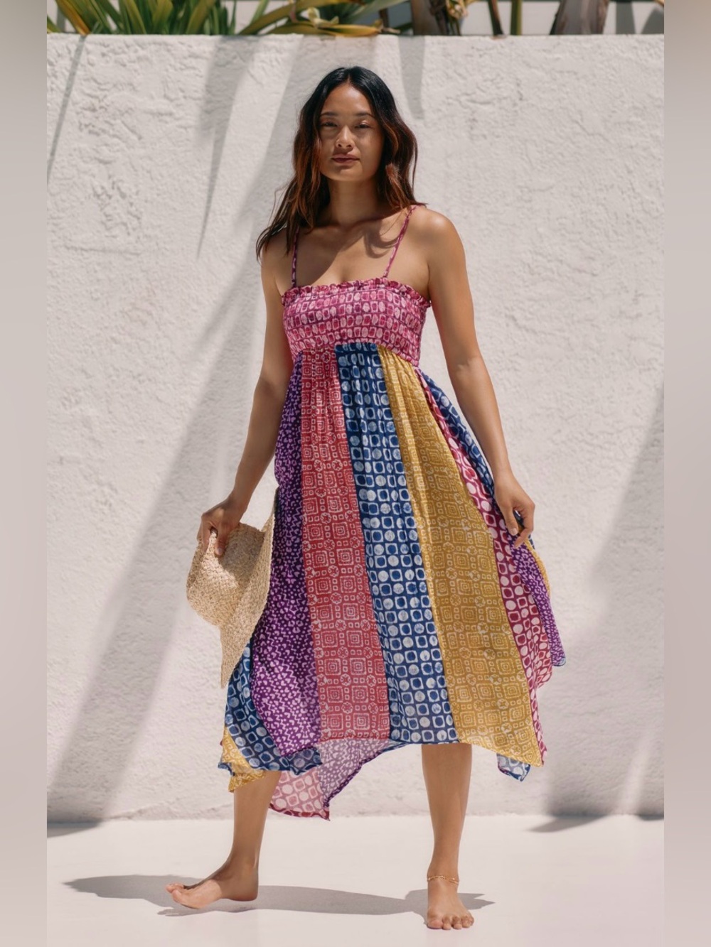Anthropologie Asymmetrical Gauze Dress in Novelty
